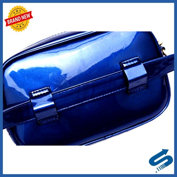 Patent Leather Fanny Pack with Adjustable Strap, Lightweight Belt Bag - Picture 6 of 7